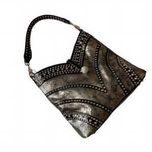 Studded Black and Silver Women's Bag